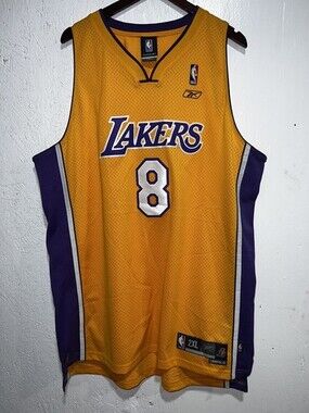 Vintage Kobe Bryant Los Angeles Lakers Adidas Authentics Yellow Jersey 2x 2665